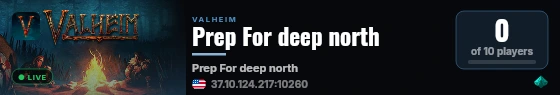 Prep For deep north live status badge