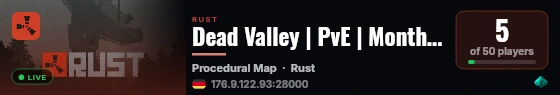Dead Valley | PvE | Monthly Wipe!! live status badge