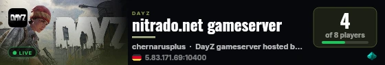 nitrado.net gameserver live status badge