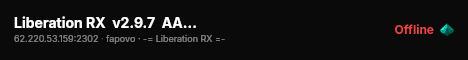 Liberation RX  v2.9.7  AAF vs CSAT map Fapovo live status badge