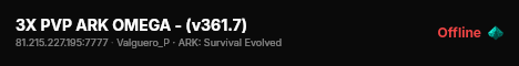 3X PVP ARK OMEGA - (v361.7) live status badge