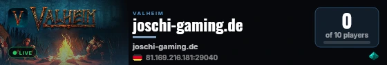 joschi-gaming.de live status badge