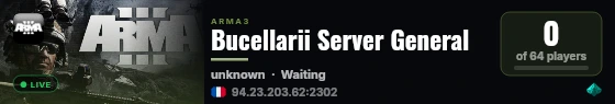 Bucellarii Server General live status badge