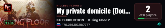 My private domicile (Double EXP) live status badge