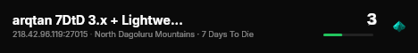arqtan 7DtD 3.x + Lightweight MODs Server live status badge