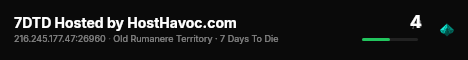7DTD Hosted by HostHavoc.com live status badge