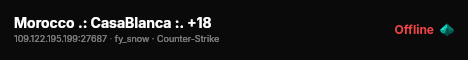 Morocco .: CasaBlanca :. +18 live status badge