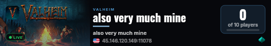also very much mine live status badge