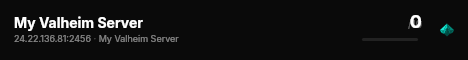 My Valheim Server live status badge