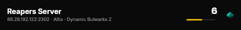 Reapers Server live status badge