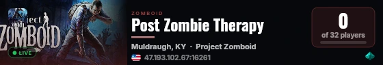 Post Zombie Therapy live status badge