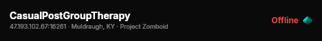 CasualPostGroupTherapy live status badge