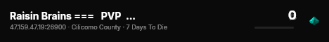 Raisin Brains ===   PVP   === DEATH BEFORE DISHONER v4 live status badge