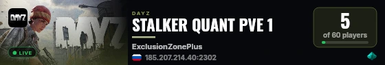 STALKER QUANT PVE 1 live status badge