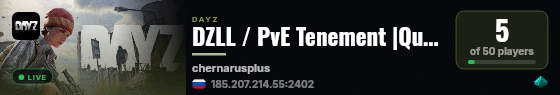 DZLL / PvE Tenement |Quest|Kill or Raid=BAN|Building+|PvP Zone live status badge