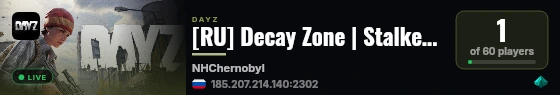 [RU] Decay Zone | Stalker PVP | Quests | Traders | Next-gen Mut live status badge