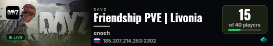Friendship PVE | Livonia live status badge