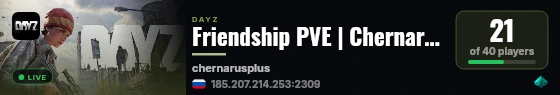 Friendship PVE | Chernarus 1 live status badge