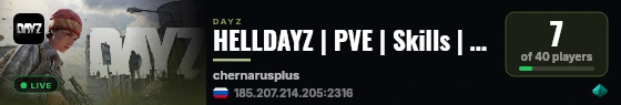HELLDAYZ | PVE | Skills | Quest | Chernarus | live status badge