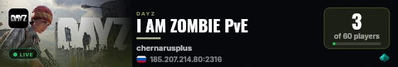 I AM ZOMBIE PvE live status badge