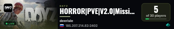HORROR|PVE|V2.0|Mission|SeasonPass|RU live status badge