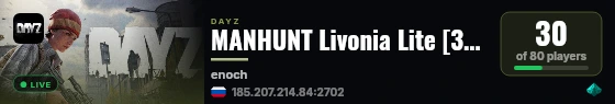 MANHUNT Livonia Lite [3PP] WIPE 15.08 live status badge