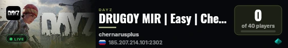 DRUGOY MIR | Easy | Chernarus live status badge