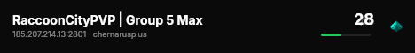 RaccoonCityPVP | Group 5 Max live status badge