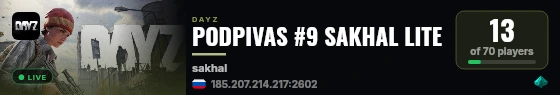 PODPIVAS #9 SAKHAL LITE live status badge