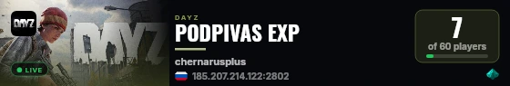 PODPIVAS EXP live status badge