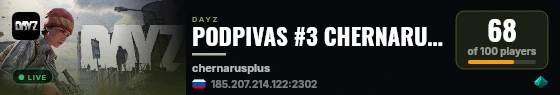 PODPIVAS #3 CHERNARUS LITE live status badge