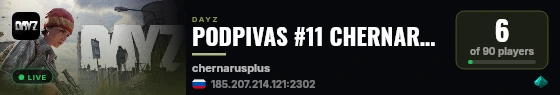 PODPIVAS #11 CHERNARUS LITE 4 MAX live status badge