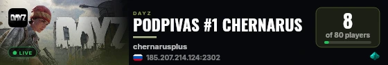 PODPIVAS #1 CHERNARUS live status badge