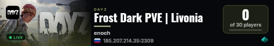 Frost Dark PVE | Livonia live status badge
