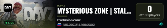 MYSTERIOUS ZONE | STALKER RP | (https://discord.gg/8cr3UtYrZN) live status badge