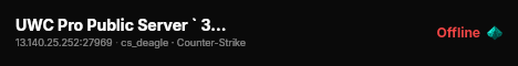 UWC Pro Public Server ` 37.247.106.10 [Steam] live status badge