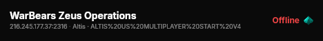 WarBears Zeus Operations live status badge