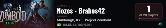 Nozes - Brabos42 live status badge
