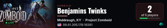 Benjamins Twinks live status badge
