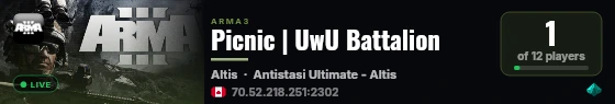 Picnic | UwU Battalion live status badge
