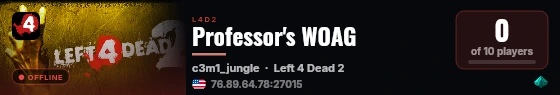 Professor's WOAG live status badge
