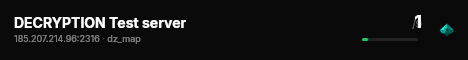 DECRYPTION Test server live status badge