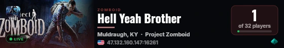Hell Yeah Brother live status badge
