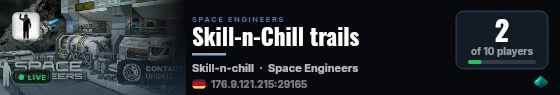 Skill-n-Chill trails live status badge