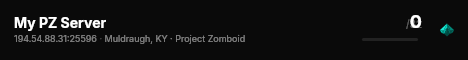 My PZ Server live status badge