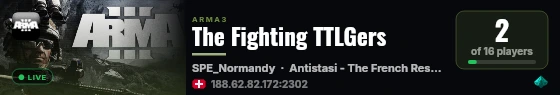 The Fighting TTLGers live status badge
