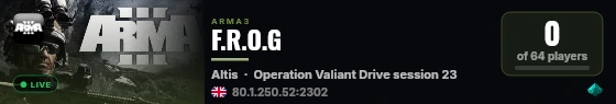 F.R.O.G live status badge