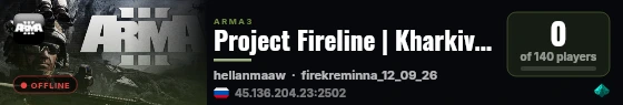Project Fireline | Kharkiv company 2022 live status badge