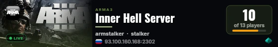 Inner Hell Server live status badge