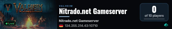 Nitrado.net Gameserver live status badge
